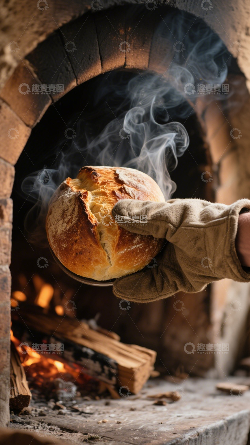高清大图下载【趣麦麦图】窑烤面包手工美味1