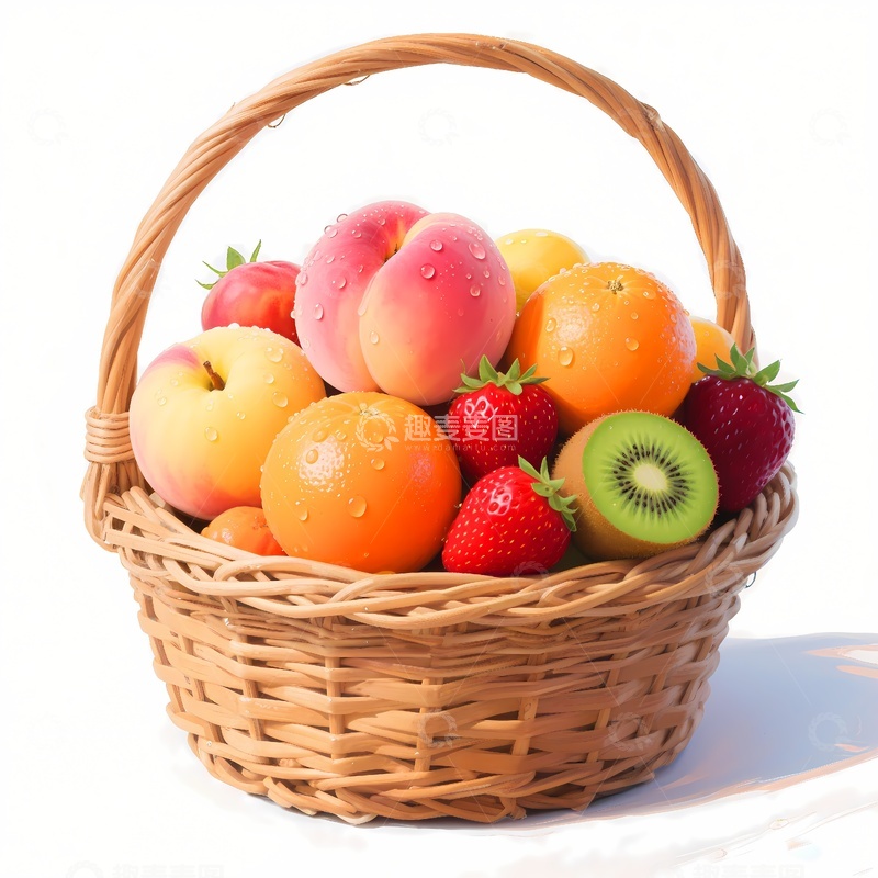 高清大图下载【趣麦麦图】一筐新鲜水果
