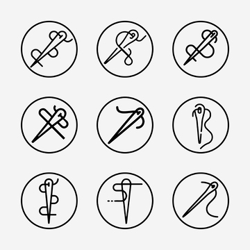 电商免扣素材针线图标矢量图