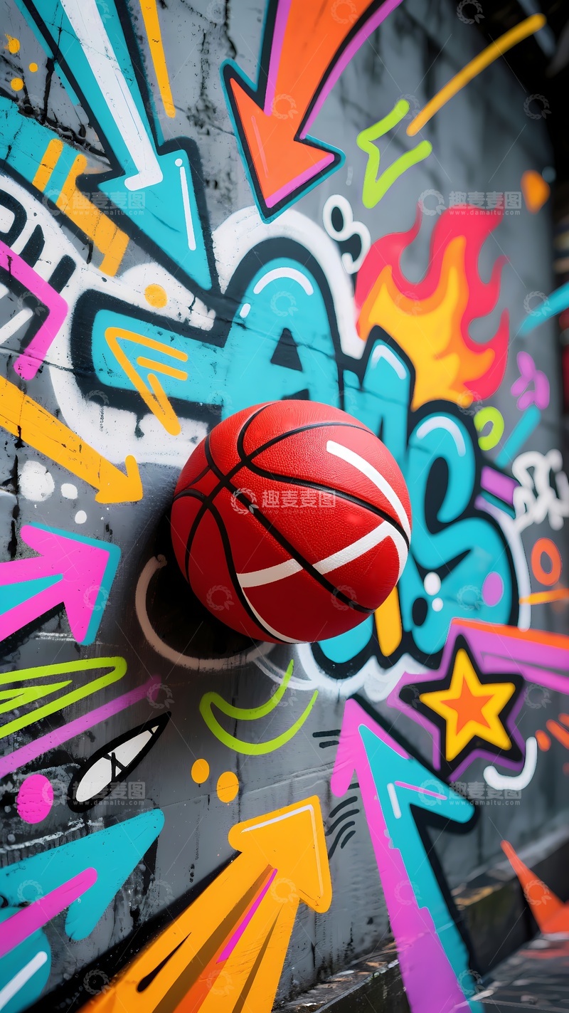 高清大图下载【趣麦麦图】手机壳图案涂鸦篮球