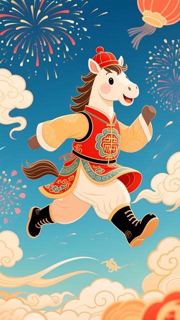 手机壳图案春节马