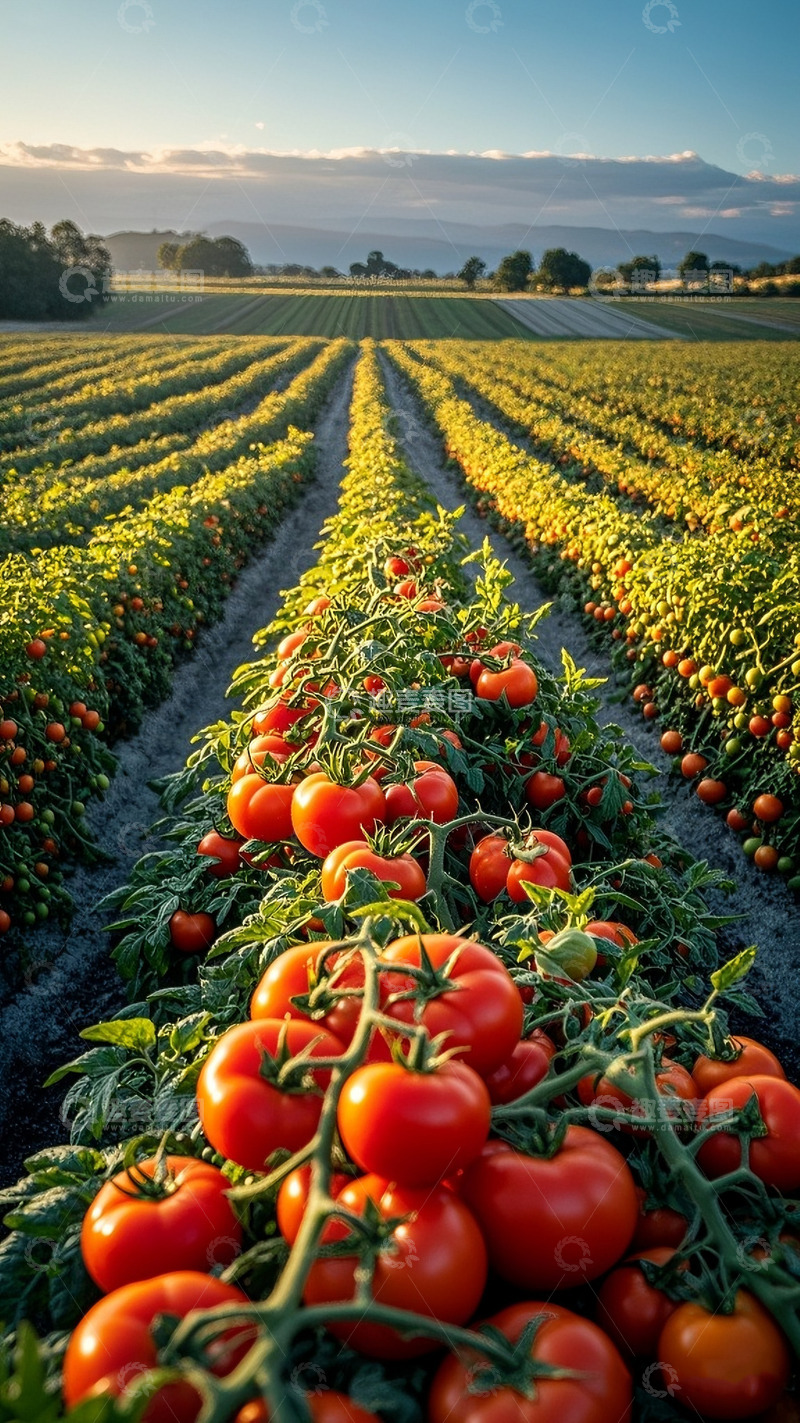 高清大图下载【趣麦麦图】番茄种植农田