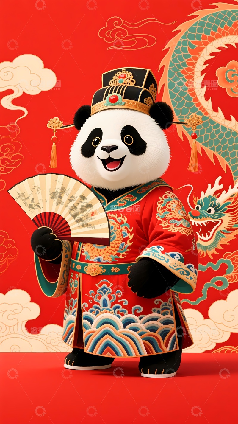 高清大图下载【趣麦麦图】手机壳图案熊猫