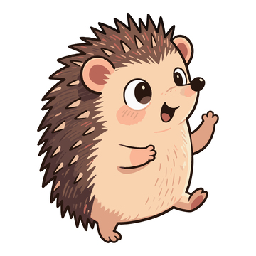 可爱的胖嘟嘟刺猬