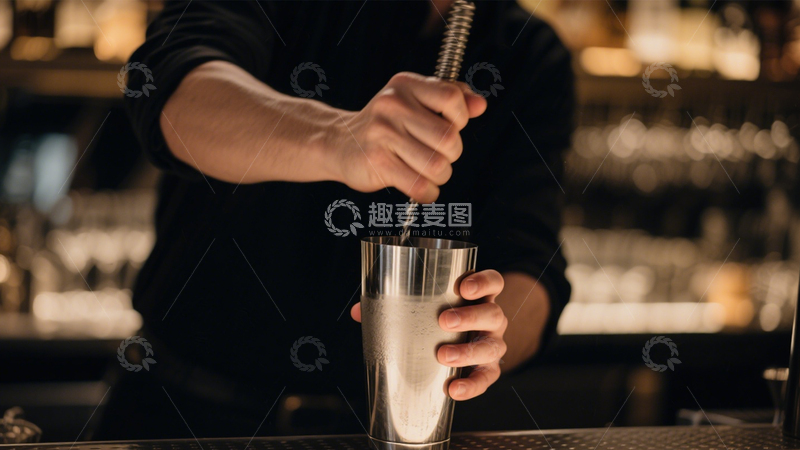 高清大图下载【趣麦麦图】调酒动作专业夜晚2