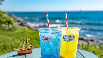 夏日海边的彩色冷饮2