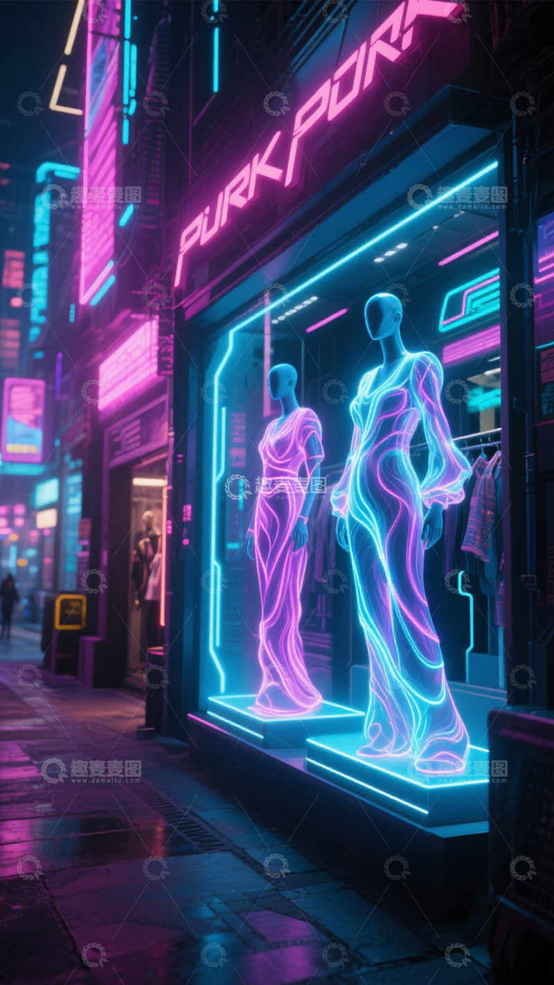 高清大图下载【趣麦麦图】赛博朋克时尚科技1