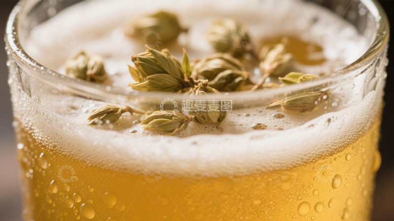 高清大图下载【趣麦麦图】啤酒花清爽酒吧饮品2
