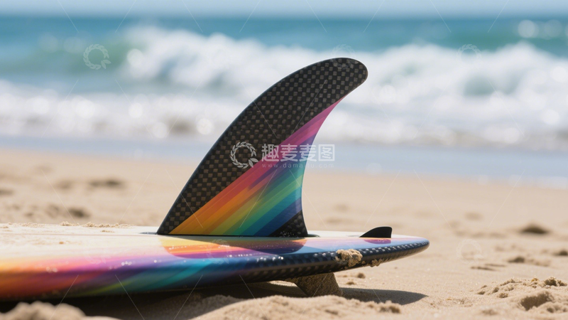 高清大图下载【趣麦麦图】冲浪板沙滩海洋度假2