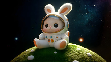 3D卡通兔子玩偶2