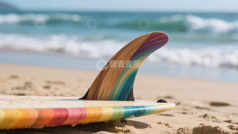 高清大图下载【趣麦麦图】冲浪板沙滩海洋度假3