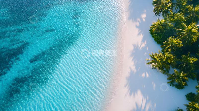 高清大图下载【趣麦麦图】夏天的湛蓝大海