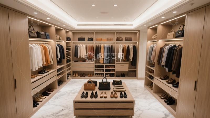 高清大图下载【趣麦麦图】衣帽间整洁时尚1