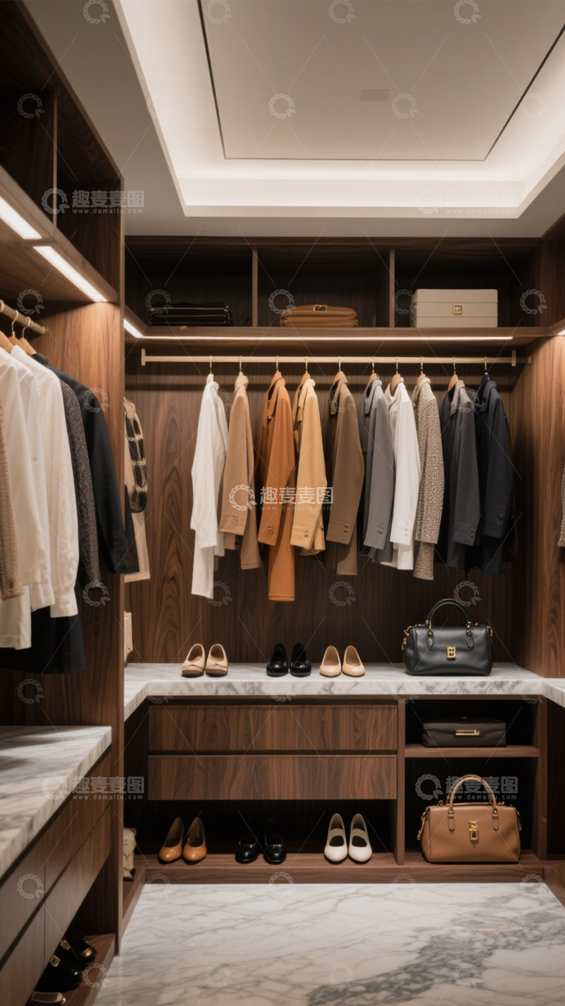 高清大图下载【趣麦麦图】衣帽间整洁时尚2