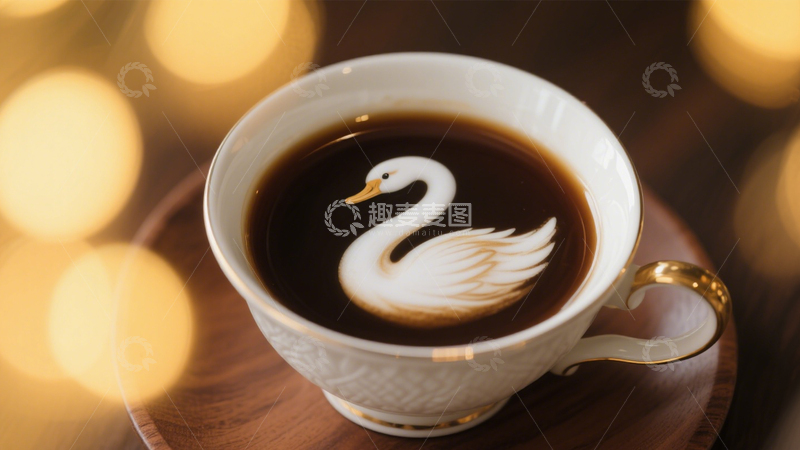 高清大图下载【趣麦麦图】咖啡拉花精致艺术1