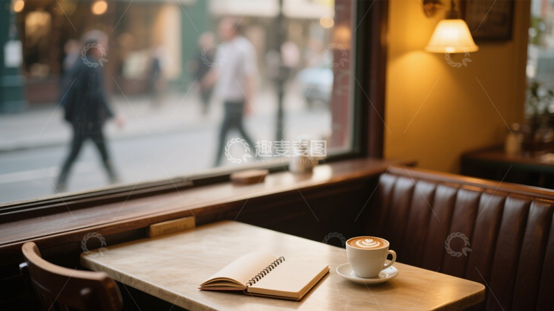 高清大图下载【趣麦麦图】咖啡馆静谧城市生活1