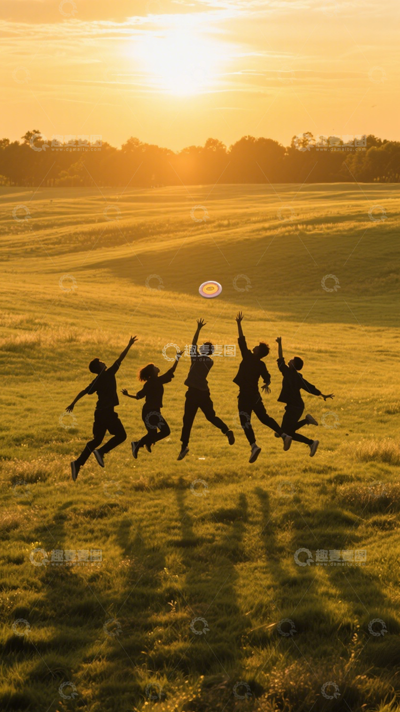 高清大图下载【趣麦麦图】飞盘运动活力团队3