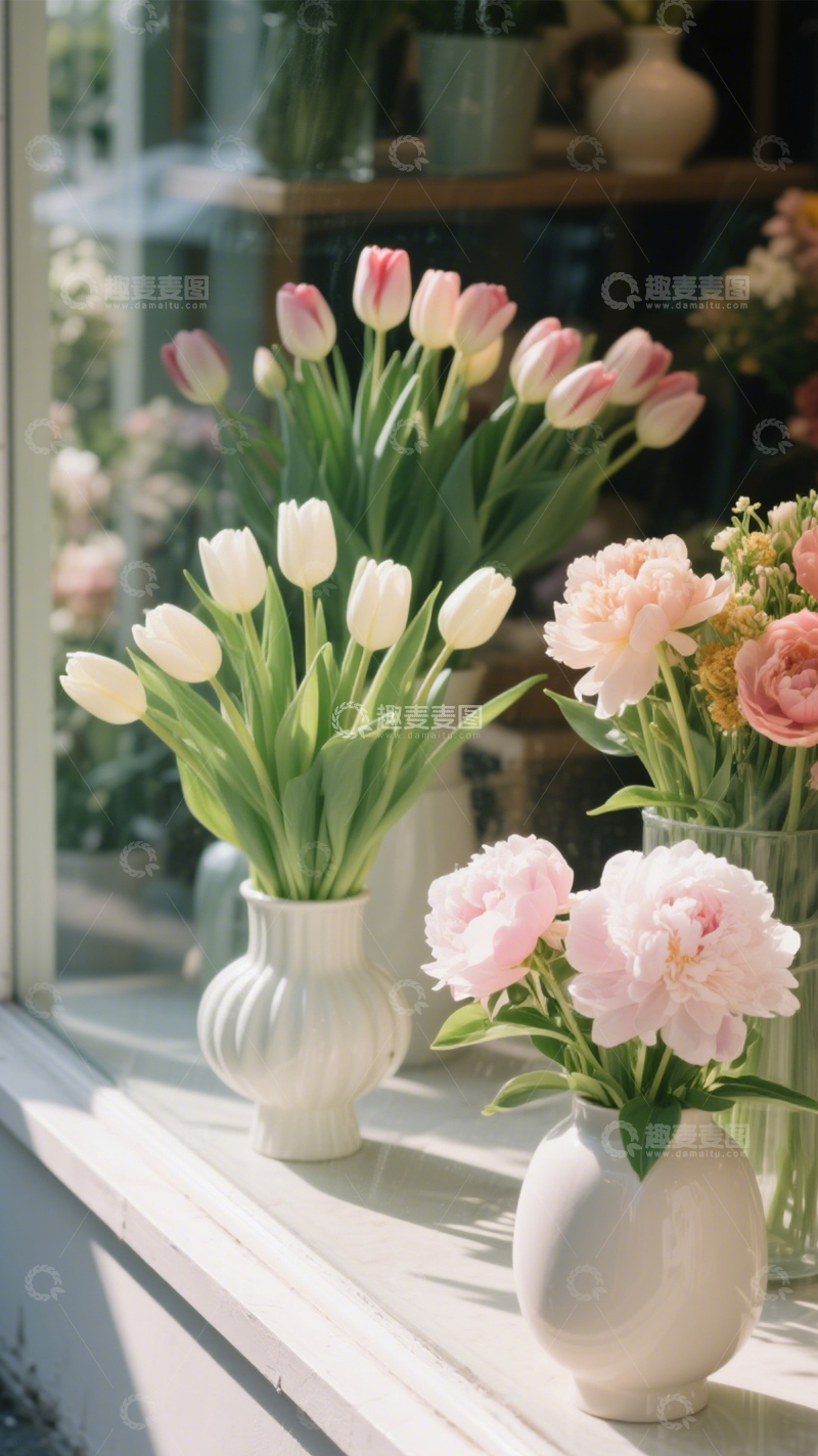 高清大图下载【趣麦麦图】花店橱窗清新美好2