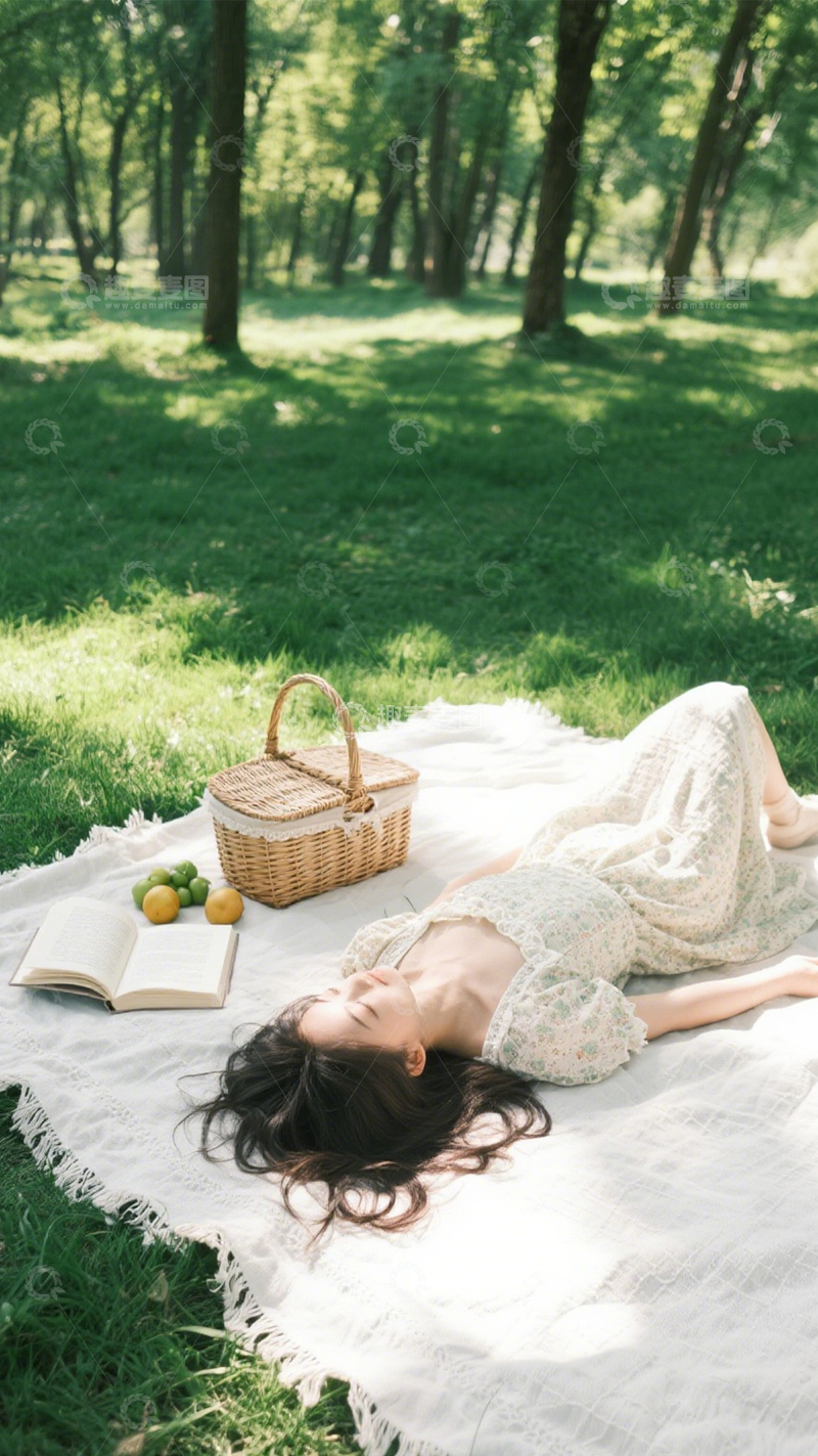高清大图下载【趣麦麦图】森林野餐自然治愈2