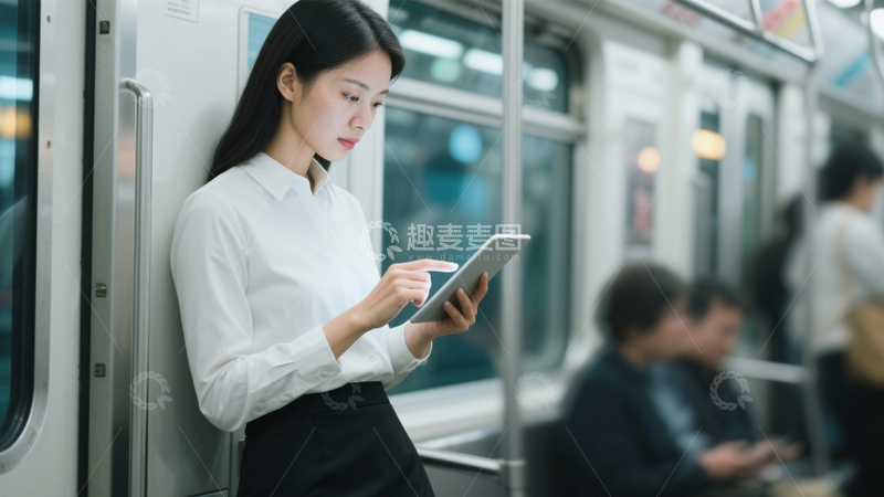 高清大图下载【趣麦麦图】地铁通勤都市日常2