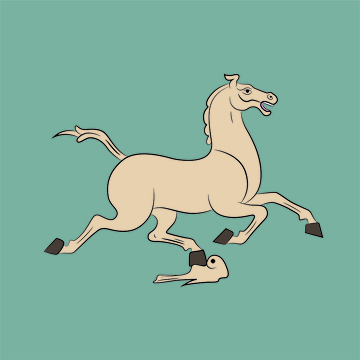 马踏飞燕矢量插画马年马作品矢量线稿