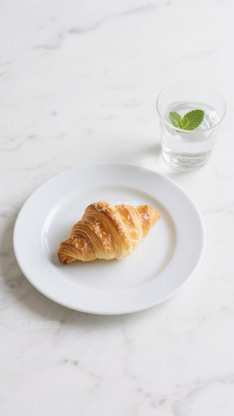 高清大图下载【趣麦麦图】可颂早餐简约清新2