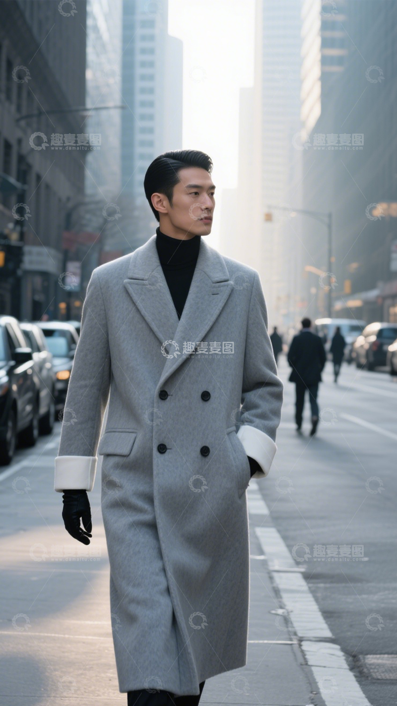 高清大图下载【趣麦麦图】都市大衣通勤时尚3