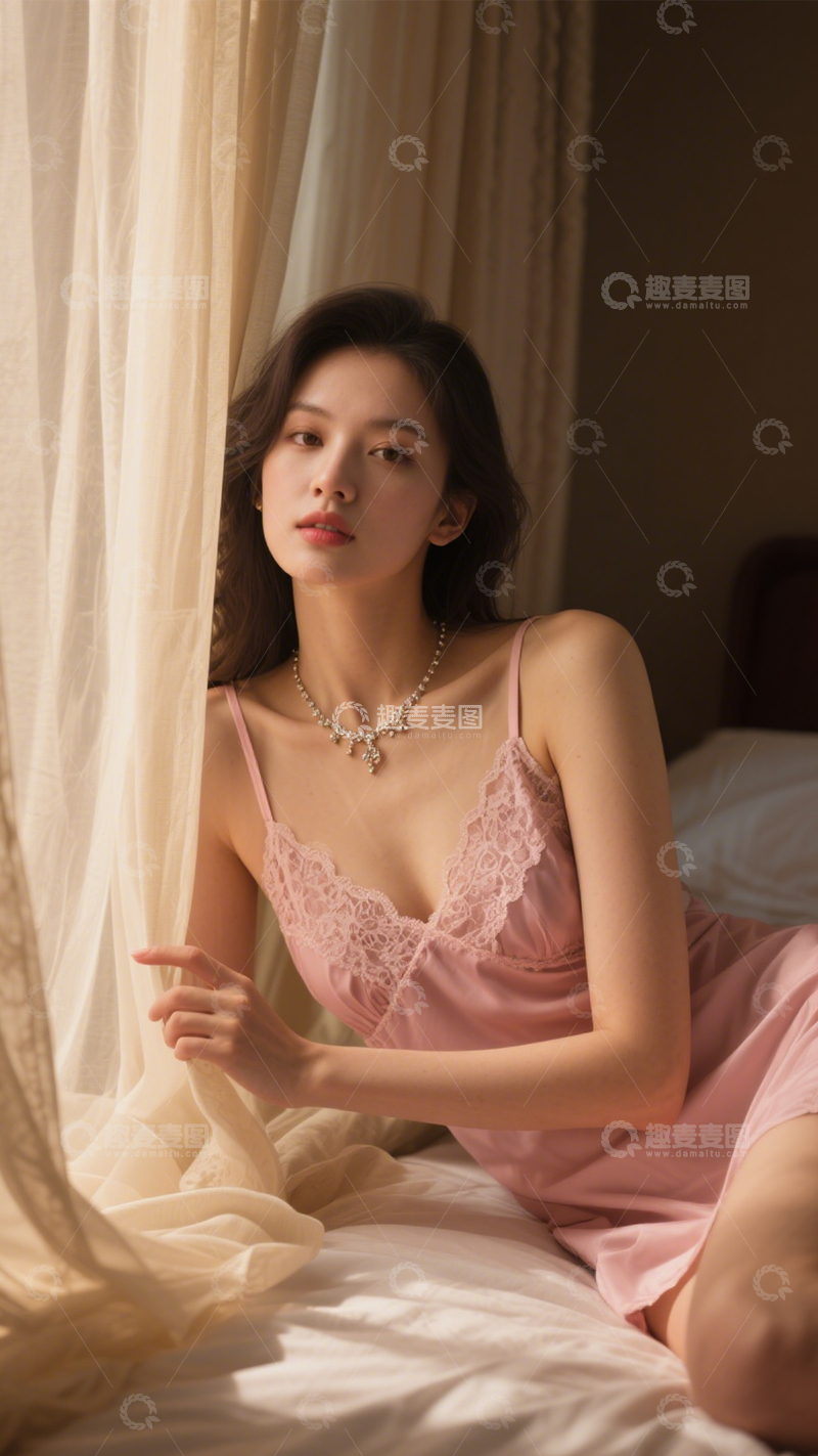高清大图下载【趣麦麦图】蕾丝睡裙性感氛围3