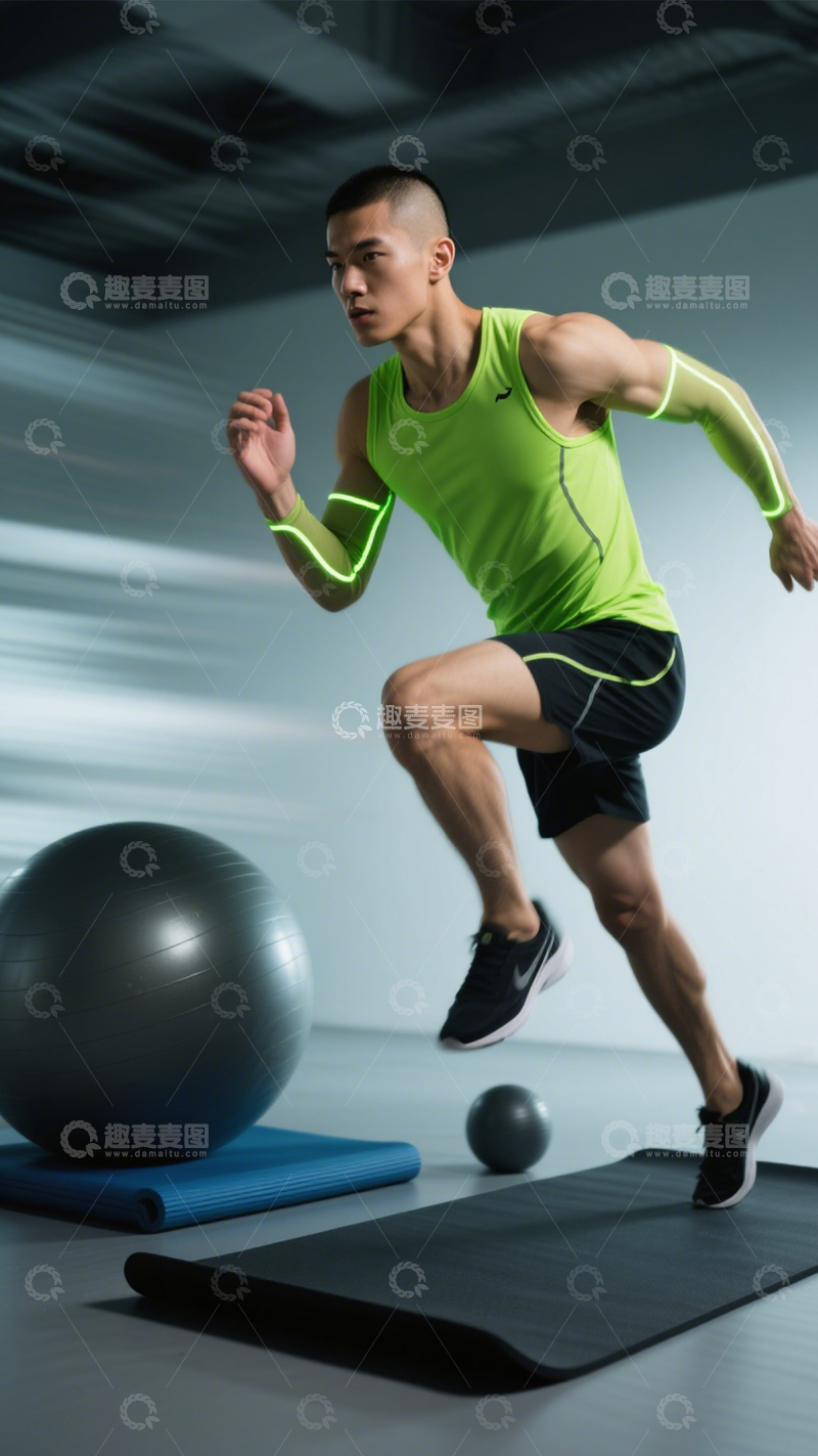 高清大图下载【趣麦麦图】健身房运动活力风2