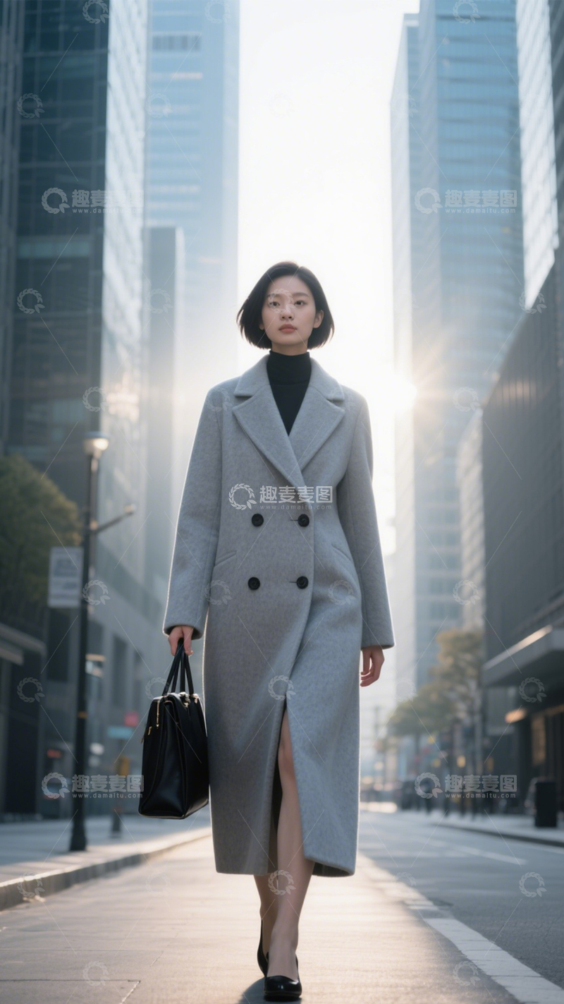 高清大图下载【趣麦麦图】都市大衣通勤时尚2