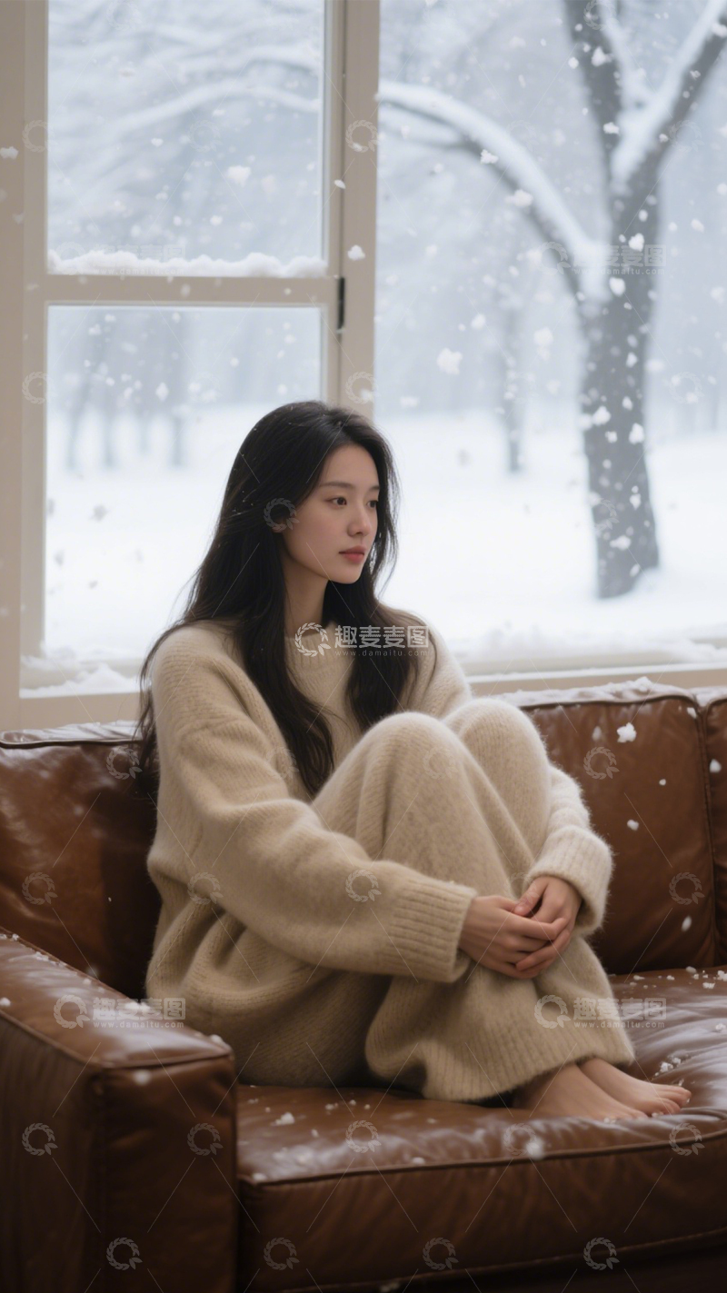 高清大图下载【趣麦麦图】冬日宅家温暖氛围1