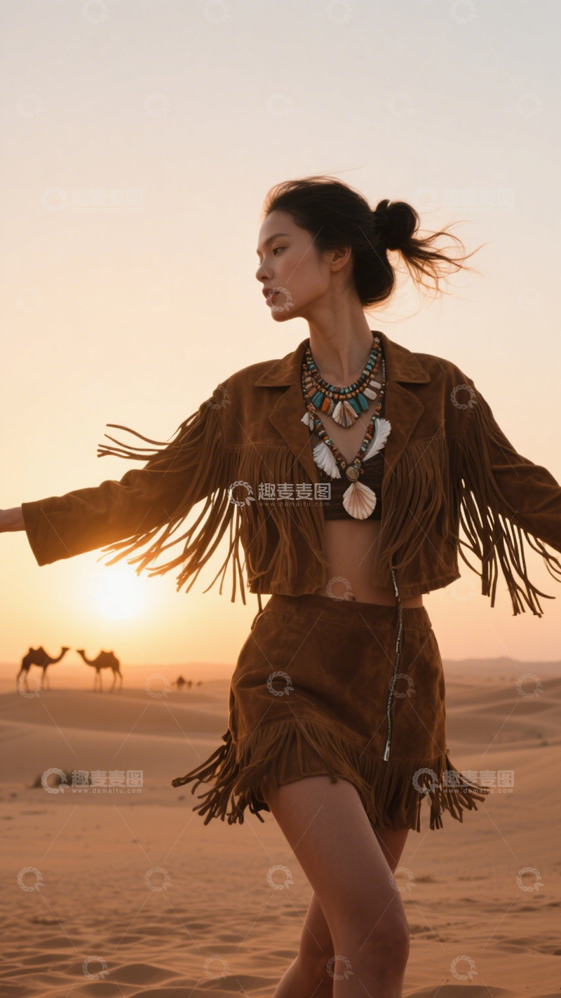 高清大图下载【趣麦麦图】沙漠民族风自由穿搭2