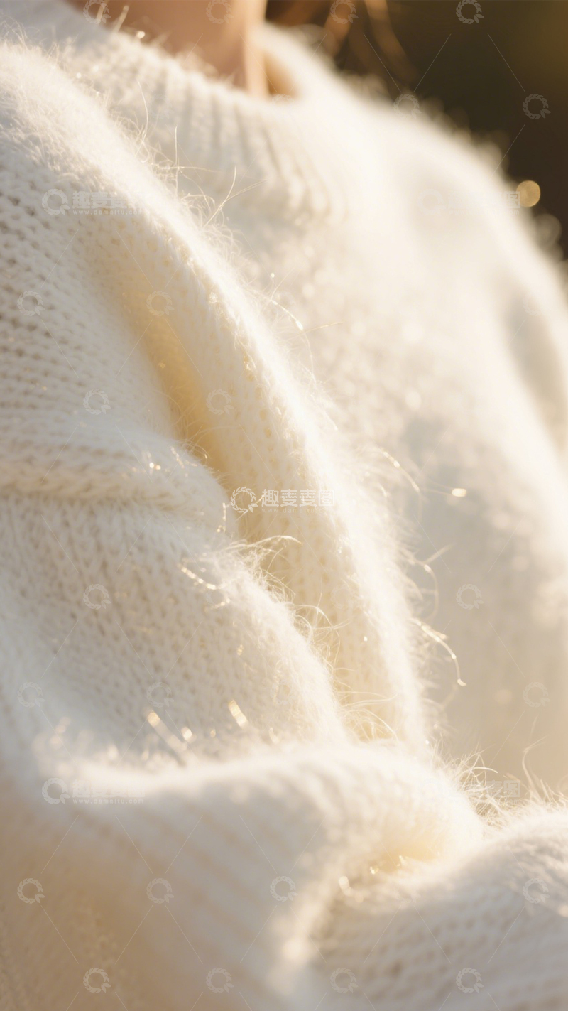 高清大图下载【趣麦麦图】毛衣特写柔软质感3