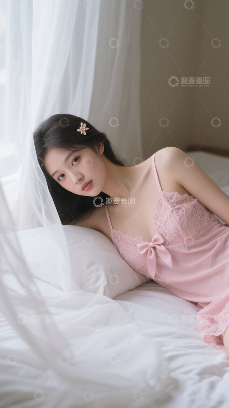 高清大图下载【趣麦麦图】蕾丝睡裙性感氛围2