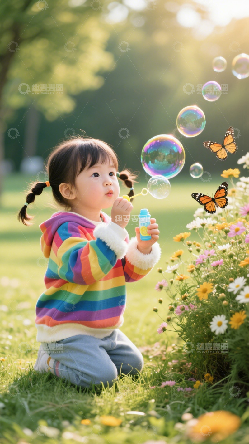 高清大图下载【趣麦麦图】童趣泡泡公园时光3