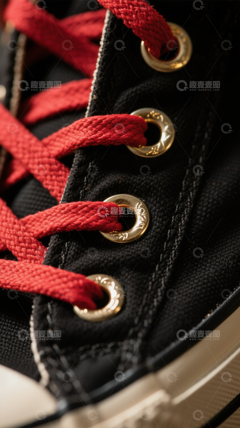 高清大图下载【趣麦麦图】鞋带细节色彩交叉1