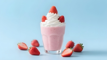 清新美味草莓奶油奶昔2