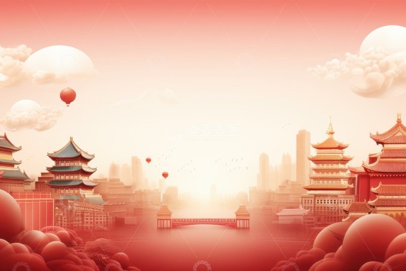 高清大图下载【趣麦麦图】底部城市建筑装饰边框