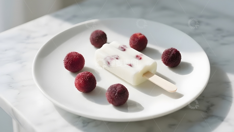 高清大图下载【趣麦麦图】清甜一夏草莓奶昔