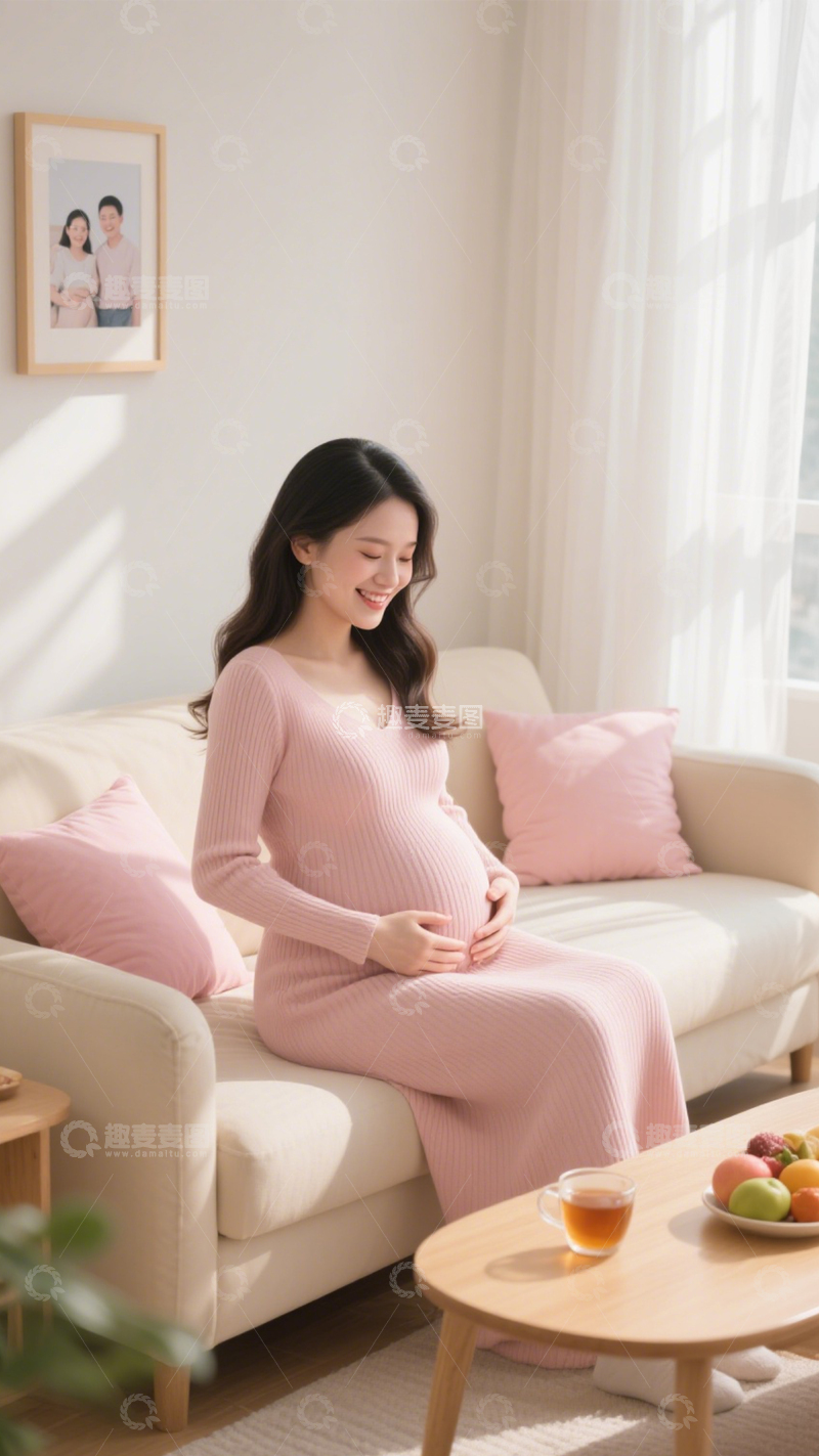 高清大图下载【趣麦麦图】孕期美好居家时光1