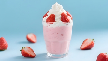 清新美味草莓奶油奶昔1