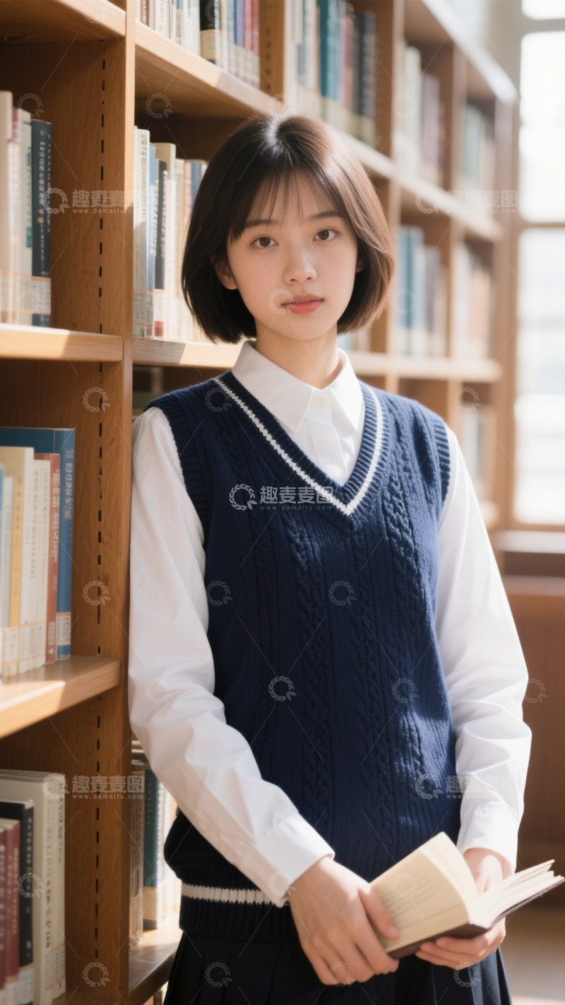 高清大图下载【趣麦麦图】校园青春图书馆1