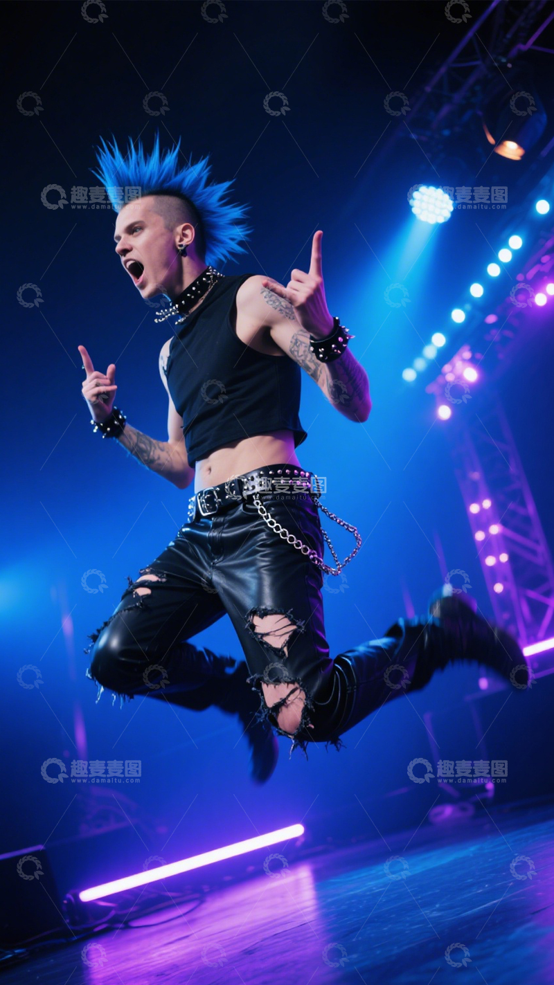 高清大图下载【趣麦麦图】摇滚舞台朋克风