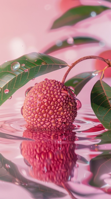 新鲜的一串荔枝1