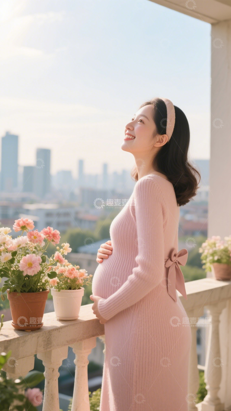 高清大图下载【趣麦麦图】孕期美好居家时光
