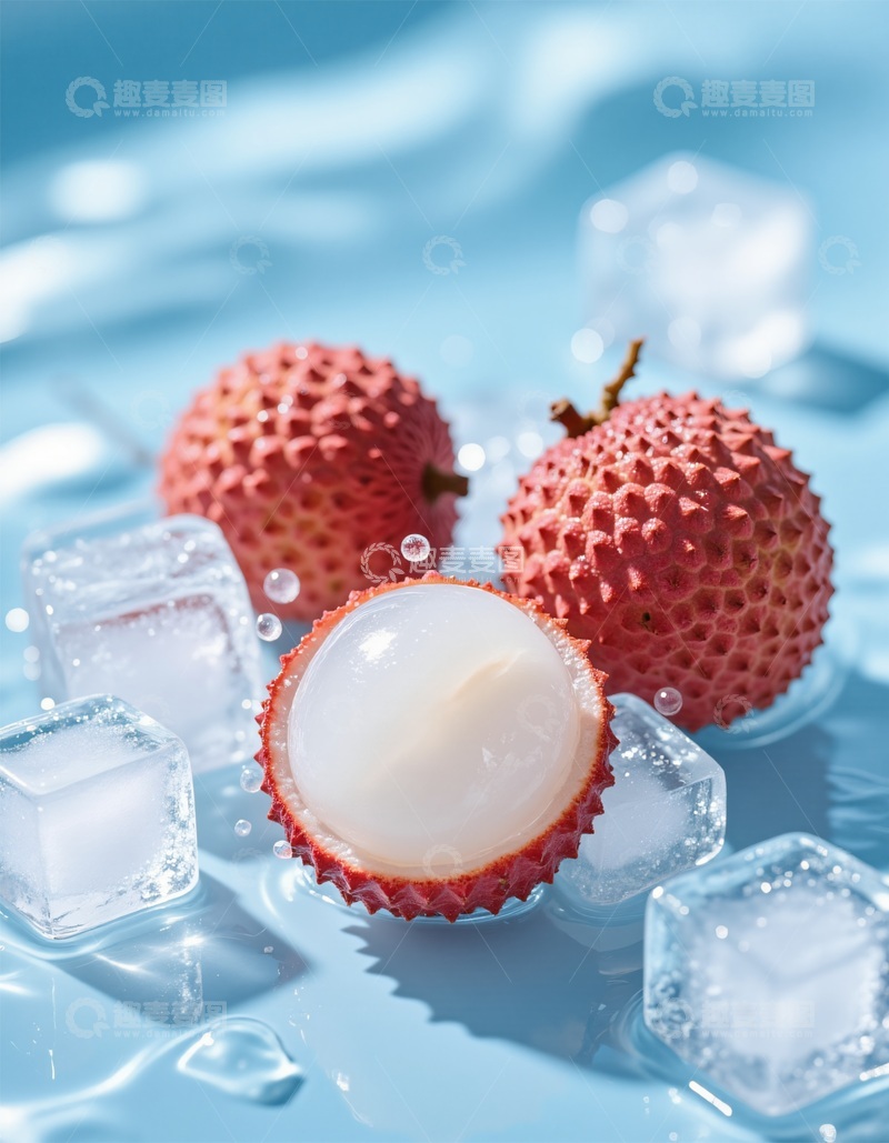 高清大图下载【趣麦麦图】夏日专属冰镇荔枝