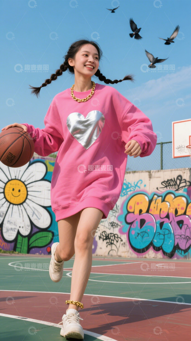 高清大图下载【趣麦麦图】潮流篮球街头穿搭3