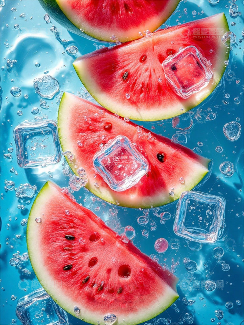 高清大图下载【趣麦麦图】夏日专属冰镇西瓜