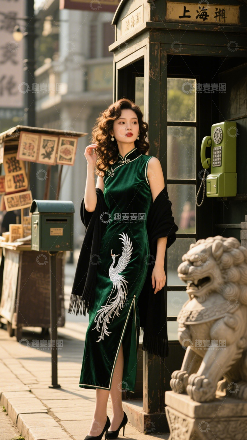 高清大图下载【趣麦麦图】旗袍复古民国风尚3