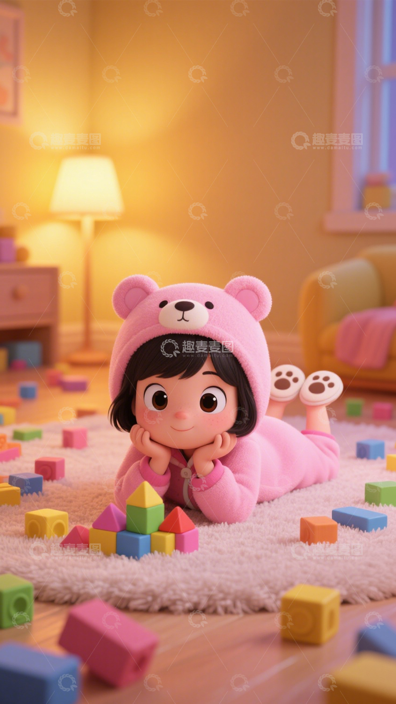 高清大图下载【趣麦麦图】童趣萌娃居家穿搭1